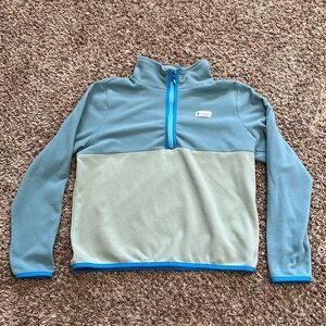 Cotopaxi Fleece Jacket L/XL Mens blue  colorblock 1/2 zip professional cozy